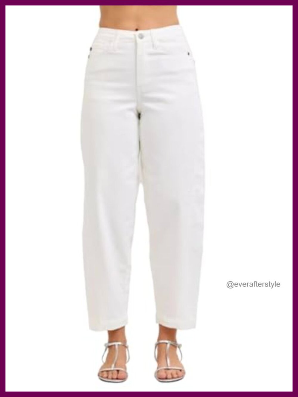 High Rise Rigid Magic Barrel Jeans Cotton Denim